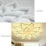 LED Ceiling Light Chandelier Flower Metal Acrylic Ceiling Lamp Fixture for Dining Room Bedroom Cafe Bar Corridor Hallway Entryway Passway Decoration (Dimmable-75W+15 Head)