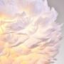 Maxax White Feather Chandelier Pendant Light Fixture with 3 Lights for Bedroom Kitchen Restaurant Living Room