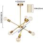 JHLBYL Sputnik Chandelier 6 Lights Gold Mid Century Pendant Lighting Vintage Industrial Ceiling Light for Kitchen Dining Room Living Room JHLBYL Sputnik Chandelier 6 Lights Gold Mid Century Pendant Lighting Vintage Industrial Ceiling Light for Kitchen Dining Room Living Room