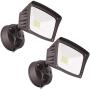 LEONLITE Dusk-to-Dawn LED Outdoor Flood Light (Photocell Included), 3400lm Ultra-Bright Waterproof Security Floodlight, 28W (220W Eqv.), ETL-Listed for Yard Porch, 3000K Warm White, Pack of 2