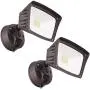 LEONLITE LED Outdoor Flood Light, Dusk-to-Dawn (Photocell Included), 3400lm, Waterproof Security Floodlight, ETL-Listed Exterior Lighting for Yard, 5000K Daylight, Pack of 2