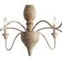 LNC French Country Chandeliers Wood 6 Lights Rust Arms for Dining, Bedroom, Living Room and Bathroom, Brown