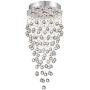 Aida Chrome Pendant Chandelier 17 3/4'' Wide Modern Pouring Bubble Crystal Glass Globes 7-Light Fixture for Dining Room House Foyer Kitchen Island Entryway Bedroom Living Room - Vienna Full Spectrum