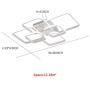 AXSHINE Geometric Ceiling Light Fixture White Flush Mount Ceiling Light Modern Chandeliers Ceiling Square led Light for Bedroom Livingroom 6 Lights Metal Decor Light with White Light 87W 4000K