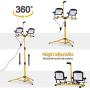 HOMCOM 5,000 Lumen LED Work Lights Dual Head Weather Resistant with Tripod Stand