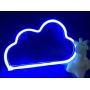 Cloud Neon Sign Decorative LED Night Light Art Wall Decor for Bedroom Birthday Party Powered by Battery/USB (Blue)