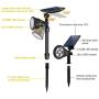 Outdoor Solar Colored Spot Lights,Super Bright 18 LED Security Lamps Waterproof Spotlight for Garden Landscape Path Walkway Deck Garage (7 Colors, 2 Pack)