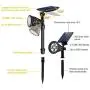 Outdoor Solar Colored Spot Lights,Super Bright 18 LED Security Lamps Waterproof Spotlight for Garden Landscape Path Walkway Deck Garage (7 Colors, 2 Pack)