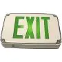 Ciata Lighting Green LED Compact Outdoor Exit Sign for Wet Location with Battery Backup