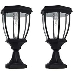 Large Outdoor Solar Powered LED Light Lamp SL-8405 (2-Pack)