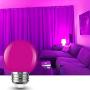 Briignite G14 LED Purple Globe Light Bulb 1W 110-240V E26 Base 10W Equivalent Small Night Light Violet Decorative Bulbs for Bedroom, String Lights, Window Candle, Table Lamp, Kitchen, Halloween 4 Pack