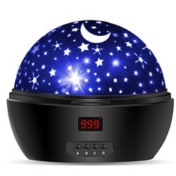 Star Projector Night Light for Kids Gifts for 1-14 Years Old Boys Girls, Rotating Projection Lamp with LED Timer, Starry Sky Night Lamp for Bedroom Decor