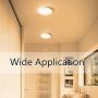 LED Ceiling Light, White Flush Mount Fixture 12 Inch 24W Warm White Flat Modern Ceiling Lighting, 3200LM 240W Equivalent Ceiling Lamp for Bedroom, Bathroom, Kitchen, Hallway, .etc.