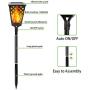 4PK Upgraded 51LEDs Solar Torch Lights Outdoor Christmas Lights, Vivid Dancing Flickering Flames, Dusk to Dawn Auto On/Off. Waterproof Landscape Lighting for Garden Pathway Patio