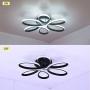 LED Ceiling Light Modern Flush Mount Light Fixture,22.8 Inch 48W Flower Shape Lights for Bedroom Kitchen Living Room Ceiling Lamp,Cool White 6000K Black