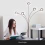 Brightech Orion - Super Bright, Modern LED Arc Lamp - 5 Adjustable Arms & Light Heads Arch Over The Couch - Standing Tree Lamp for Living Rooms - Bright Hanging Lighting - Oil Rubbed Bronze
