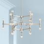 Marya Brushed Nickel Large Chandelier 32'' Wide Modern 24-Light Fixture for Dining Room House Foyer Kitchen Island Entryway Bedroom Living Room - Possini Euro Design