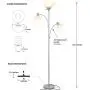 Brightech Sky Dome Double – High Brightness Torchiere Floor Lamp with 2 Reading Lights for Living Rooms, Bedrooms – Replace Halogen Standing Lamps with Efficient LED Office Lighting - Tall Silver Pole