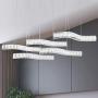 Maxax Chandelier Modern K9 Crystal Chandelier Lighting Flush Mount LED Ceiling Light Fixture Pendant Lamp for Dining Room Bathroom Bedroom Living Room