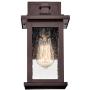 MICSIU Outdoor Wall Mount Light Fixture Exterior Sconces 1 Lighting Lantern Oil Rubbed Bronze Finish with Clear Seedy Glass (Oil Rubbed Bronze 2 Pack)