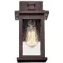 MICSIU Outdoor Wall Mount Light Fixture Exterior Sconces 1 Lighting Lantern Oil Rubbed Bronze Finish with Clear Seedy Glass (Oil Rubbed Bronze 2 Pack)