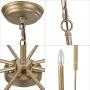 LALUZ Champagne Gold 8-Light High End Modern Chandelier for Dining, Bedroom, Living Room and Kitchen,26.4'' W x 35.4'' H, A03225