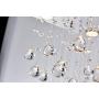 Bestier Modern Crystal Square Raindrop Chandelier Lighting Flush Mount LED Ceiling Light Fixture Pendant Lamp for Dining Room Bathroom Bedroom Livingroom 4 GU10 Bulbs Required 12 in Wide 20 inch High