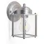 CORAMDEO Outdoor Square Coach Light for Porch, Patio, Deck, Barn, Wet Location, E26 Medium Base Socket, Durable Nickel Finish & Clear Glass