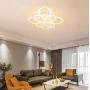 Ganeed Flush Mount Ceiling Light,90W Dimmable LED Ceiling Lamp Fixture with Remote,Metal Frame Acrylic Shade 8-Head Decorative Chandelier Lighting