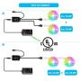 [2 Pack] SINOSPARK Flexible 40ft/12M Music Sync LED Strip Lights 44keys IR Wireless Remote Control Color Changing RGB Lights for Bedroom,Kitchen,Wedding, Bar, Party, TV