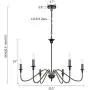 Derksic 6-Light Farmhouse Chandelier Antique Wrought Iron Candle Chandeliers for Dining Room Living Room Bedroom Entryway, Oil Rubbed Brown