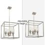 4 Light VINLUZ Glass Pendant Lighting Brushed Nickel,Metal Frame Lights Fixture Contemporary Chandelier for Living Room Dining Room Adjustable 4 Light VINLUZ Glass Pendant Lighting Brushed Nickel,Metal Frame Lights Fixture Contemporary Chandelier for Living Room Dining Room Adjustable