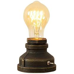 INJUICY Vintage Table Lamps, Steampunk Desk Lamp Base with Switch for Bedside, Bedroom Living, Dining Room, Cafe Bar, Hallway Decor(Without Bulbs)