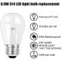 SUNTHIN 2 Pack 48ft LED Outdoor String Lights with 0.9W Shatterproof Bulb for Patio String Lights,Backyard Lights,Porch Lights, Commercial Light String Outdoor Use