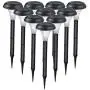 GardenBliss Best Solar Lights for Outdoor Pathway, 10 Brightest Light Set for Walkway, Patio, Path, Lawn, Garden, Yard Decor, Double Waterproof Seal, Large Led Landscape Outside Post Lighting Lamps