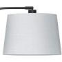 Oneach Modern Floor Lamp for Living Rooms LED Contemporary Arc Standing Lamps for Bedrooms Accent Tall Pole Light for Reading with Hanging Lamp Shade Black