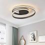TFCFL Modern LED Ceiling Light, Flush Mount Dimmable Pendant Lamp 3500K - 6000K Acrylic Chandeliers fixtures Lighting with Remote Control for Living Room Bedroom (Black) TFCFL Modern LED Ceiling Light, Flush Mount Dimmable Pendant Lamp 3500K - 6000K Acrylic Chandeliers fixtures Lighting with Remote Control for Living Room Bedroom (Black)