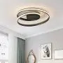 TFCFL Modern LED Ceiling Light, Flush Mount Dimmable Pendant Lamp 3500K - 6000K Acrylic Chandeliers fixtures Lighting with Remote Control for Living Room Bedroom (Black)
