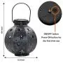 Maggift 2 Pack Retro Star Hanging Solar Lights Outdoor Decorative Solar Lantern with Handle for Indoor Outdoor Garden Yard Tree Patio, 6 Lumens