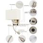 Liylan Bedroom Wall Sconce Lighting Plug in Cord,Modern Bedside Wall Mount Reading Lamp,Wall Light Fixtures LED 3W 3000K with USB Port Switch Brushed Nickel Finish for Living Room Hotel