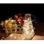 WSgift 2 Pack 20 Feet 60 Warm White Led Fairy Lights Battery Operated with Remote Control Timer Waterproof Silver Copper Wire Twinkle String Lights for Party Bedroom Wedding Christmas Decorations
