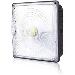 Parmida LED Canopy Light, 70W, Dimmable, 8400lm, 110-277VAC, IP65 Waterproof, DLC-Qualified & ETL-Listed, 5000K, 9.6” x 9.6”, Gas Station, Street, Area & Outdoor Lighting, Commercial Grade