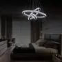 Crystal Chandelier, 27.5'' x 19.6'' x 11.8'' Dining Room Living Room Modern LED Ceiling Pendant Light Contemporary 3 Rings Adjustable Stainless Steel Lighting Fixtures (3r Cool White) Crystal Chandelier, 27.5'' x 19.6'' x 11.8'' Dining Room Living Room Modern LED Ceiling Pendant Light Contemporary 3 Rings Adjustable Stainless Steel Lighting Fixtures (3r Cool White)