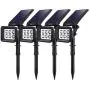 InnoGear Solar Lights Outdoor, 6 LED Solar Landscape Spotlights 2-in-1 IP65 Waterproof Auto On/Off Outdoor Lights Decorative Wall Light for Yard Garden Driveway Pathway Pool, Pack of 4 (White) InnoGear Solar Lights Outdoor, 6 LED Solar Landscape Spotlights 2-in-1 IP65 Waterproof Auto On/Off Outdoor Lights Decorative Wall Light for Yard Garden Driveway Pathway Pool, Pack of 4 (White)