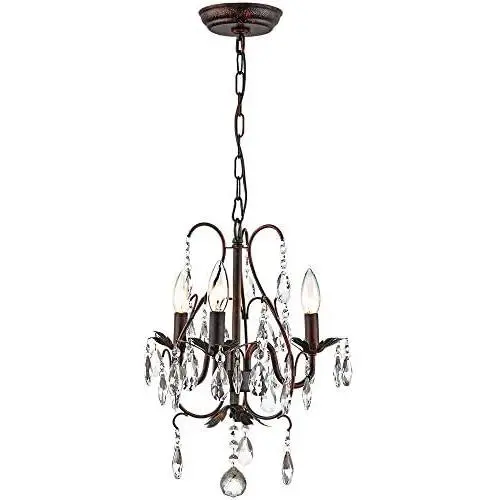 Maxax Modern Crystal Chandelier 3 Lights Ceiling Light Pendant Lighting Fixture for Dining Room,Bathroom, Bedroom,Living Room