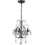 Maxax Modern Crystal Chandelier 3 Lights Ceiling Light Pendant Lighting Fixture for Dining Room,Bathroom, Bedroom,Living Room