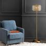 JONATHAN Y JYL9000A Elizabeth 60'' Crystal/Metal LED Floor Lamp, Contemporary, Transitional for Bedroom, Living Room, Brass Gold