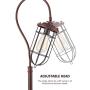 CO-Z Industrial Table Lamp Metal, Rustic Farmhouse Desk Lamp with Cage Style Shade, Vintage Edison Table Lamp for Living Room, Bedroom, Office