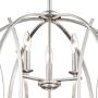 Spherical Brushed Nickel Orb Pendant Chandelier 24'' Wide Modern Open Frame 6-Light Fixture for Dining Room House Foyer Kitchen Island Entryway Bedroom Living Room - Possini Euro Design