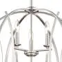 Spherical Brushed Nickel Orb Pendant Chandelier 24'' Wide Modern Open Frame 6-Light Fixture for Dining Room House Foyer Kitchen Island Entryway Bedroom Living Room - Possini Euro Design